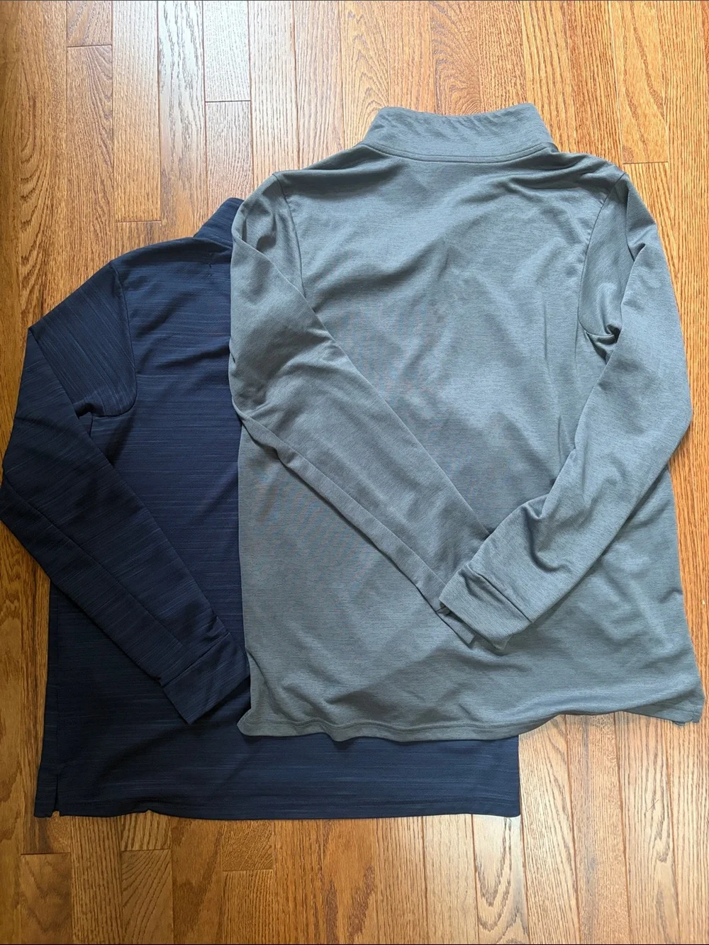 Nike Half-Zip Performance Tops - Navy & Gray